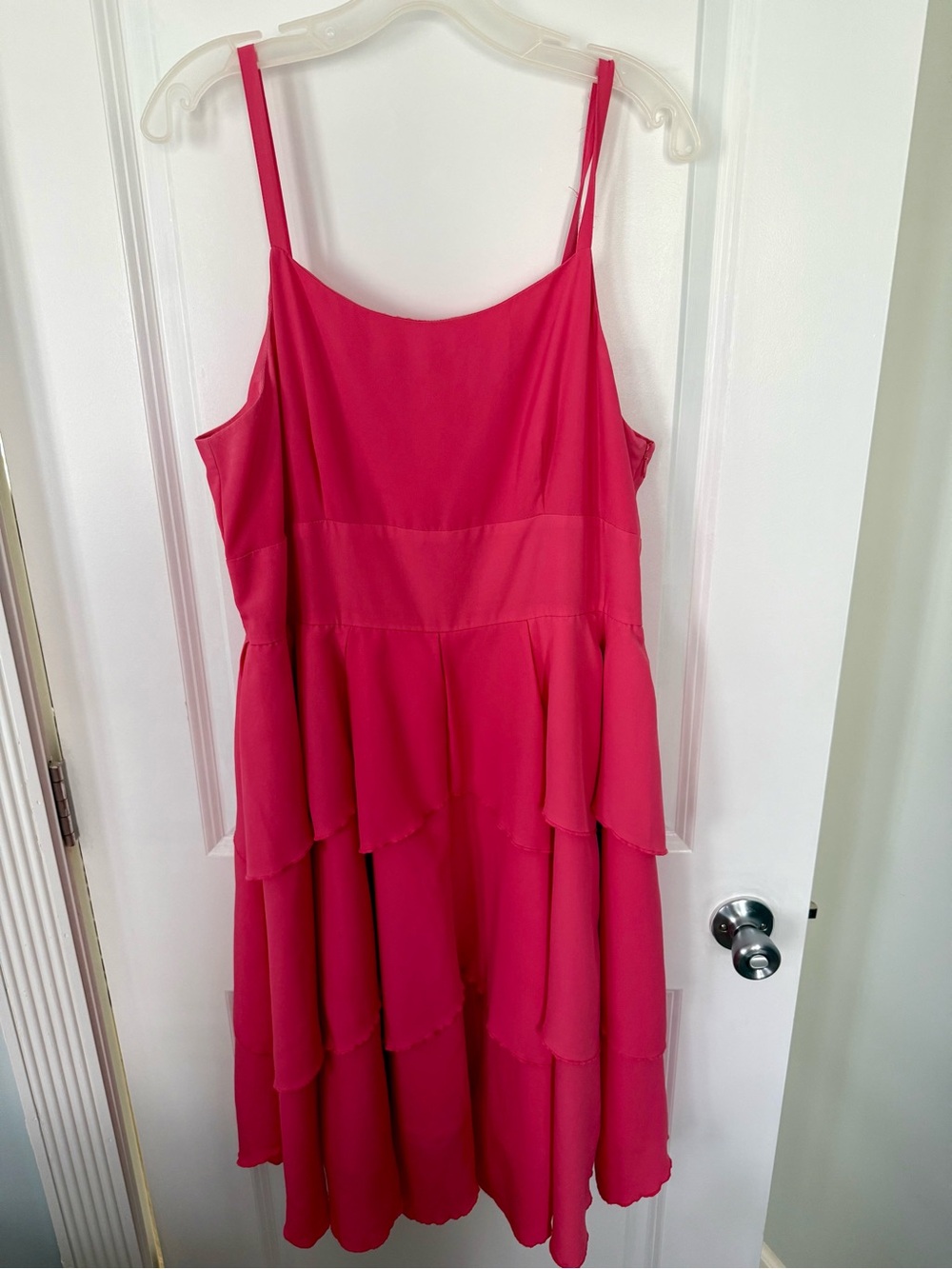 Merona Pink Tiered Spaghetti Strap Midi Dress